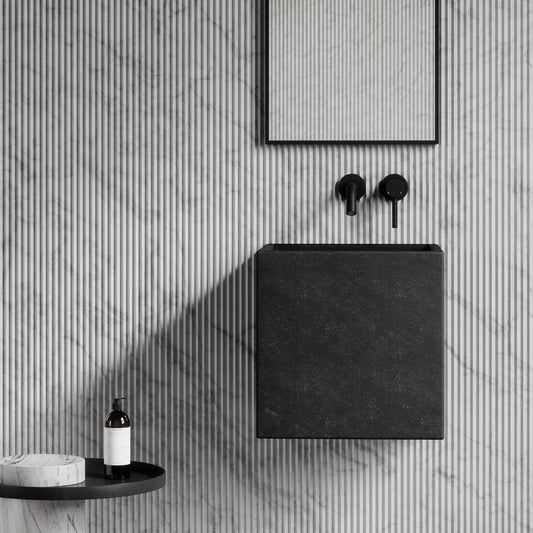 Cino Blue Limestone Marble Wall Hung Basin 400mm