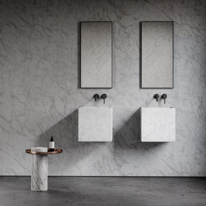 Cino Carrara Marble Wall Hung Basin 400mm