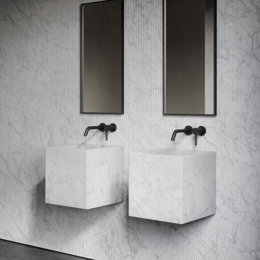Cino Carrara Marble Wall Hung Basin 400mm