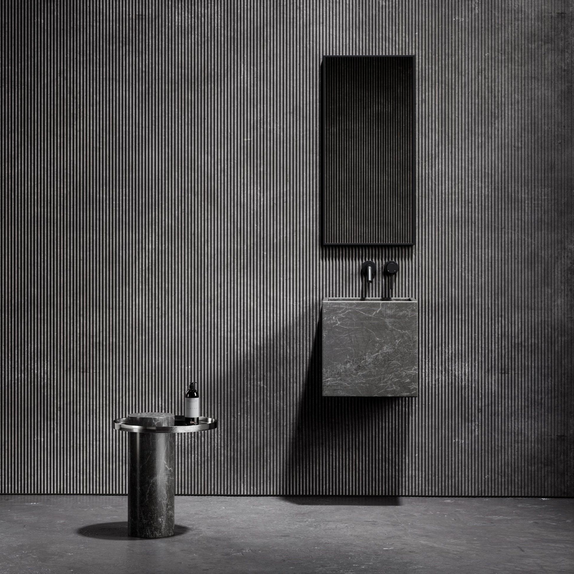 Cino Pietra Grey Marble Wall Hung Basin 400mm