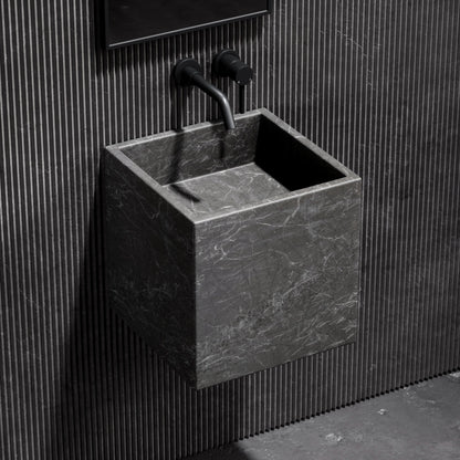 Cino Pietra Grey Marble Wall Hung Basin 400mm