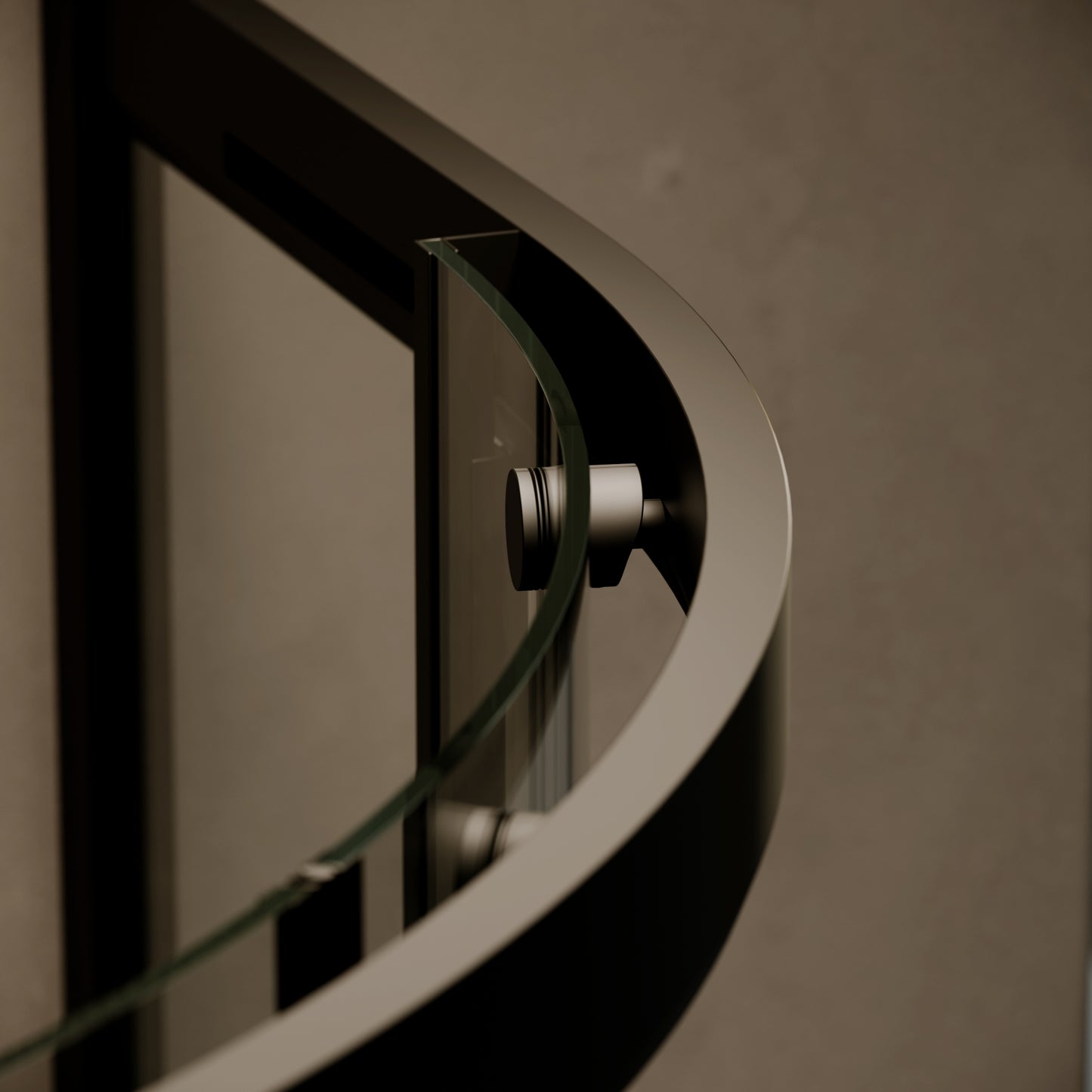 Cloud Quadrant Matte Black Shower Screen 900mm