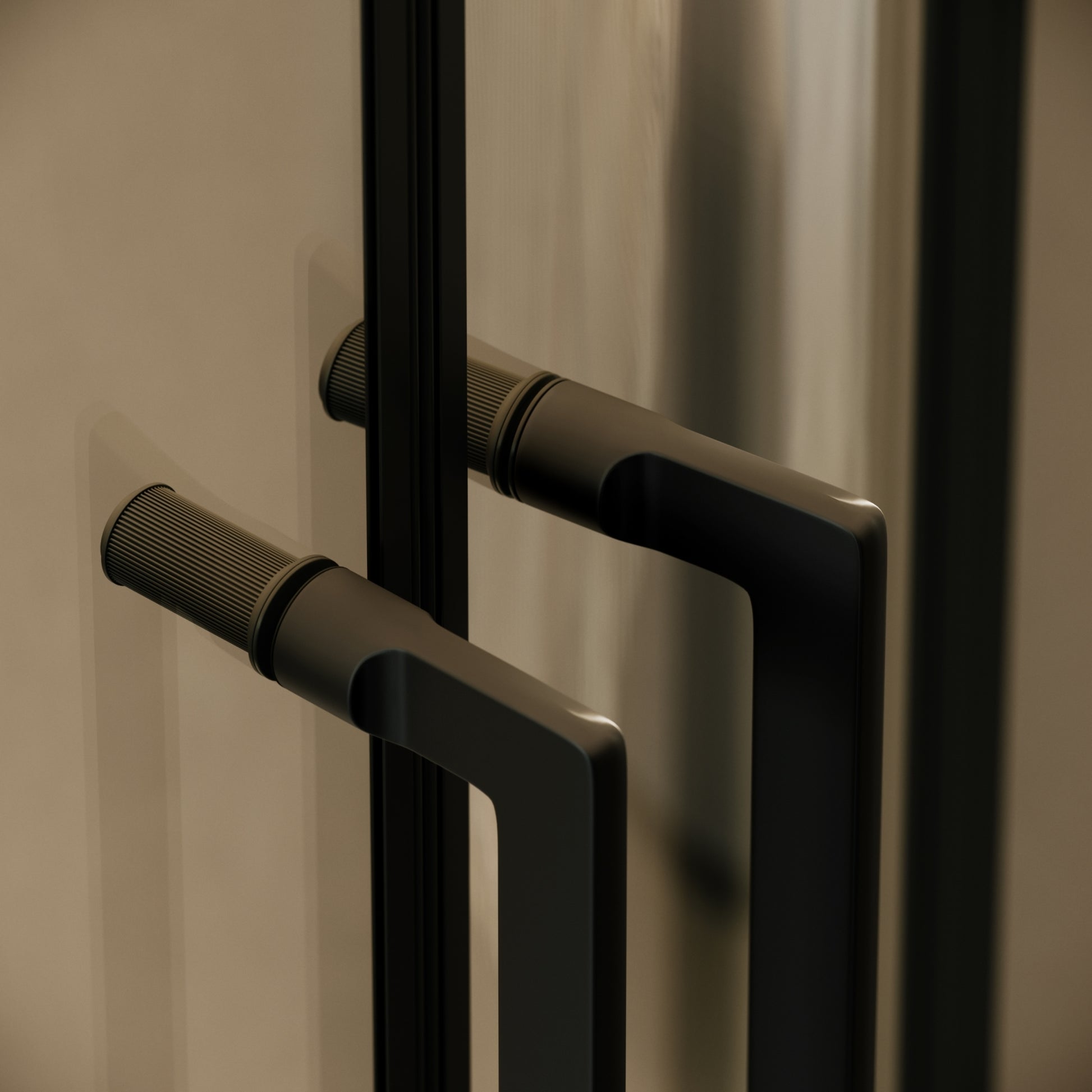 Cloud Quadrant Matte Black Shower Screen 900mm