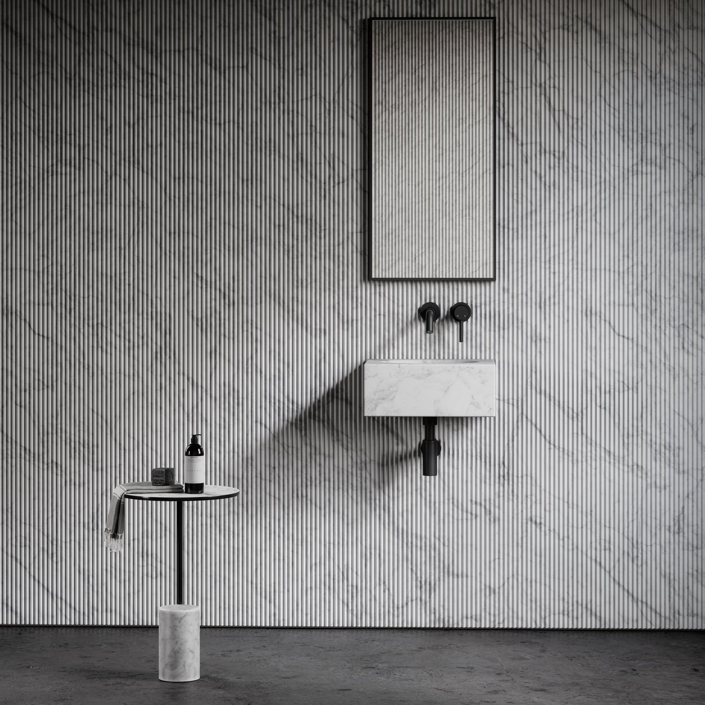 Coco Carrara Marble Wall Hung Basin 400mm