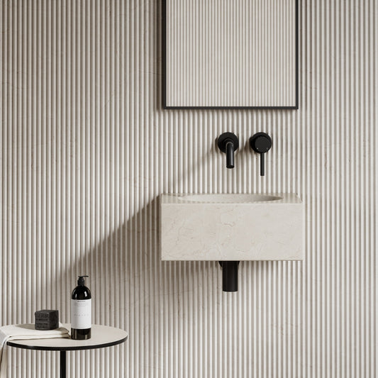Coco Crema Marfil Marble Wall Hung Basin 400mm