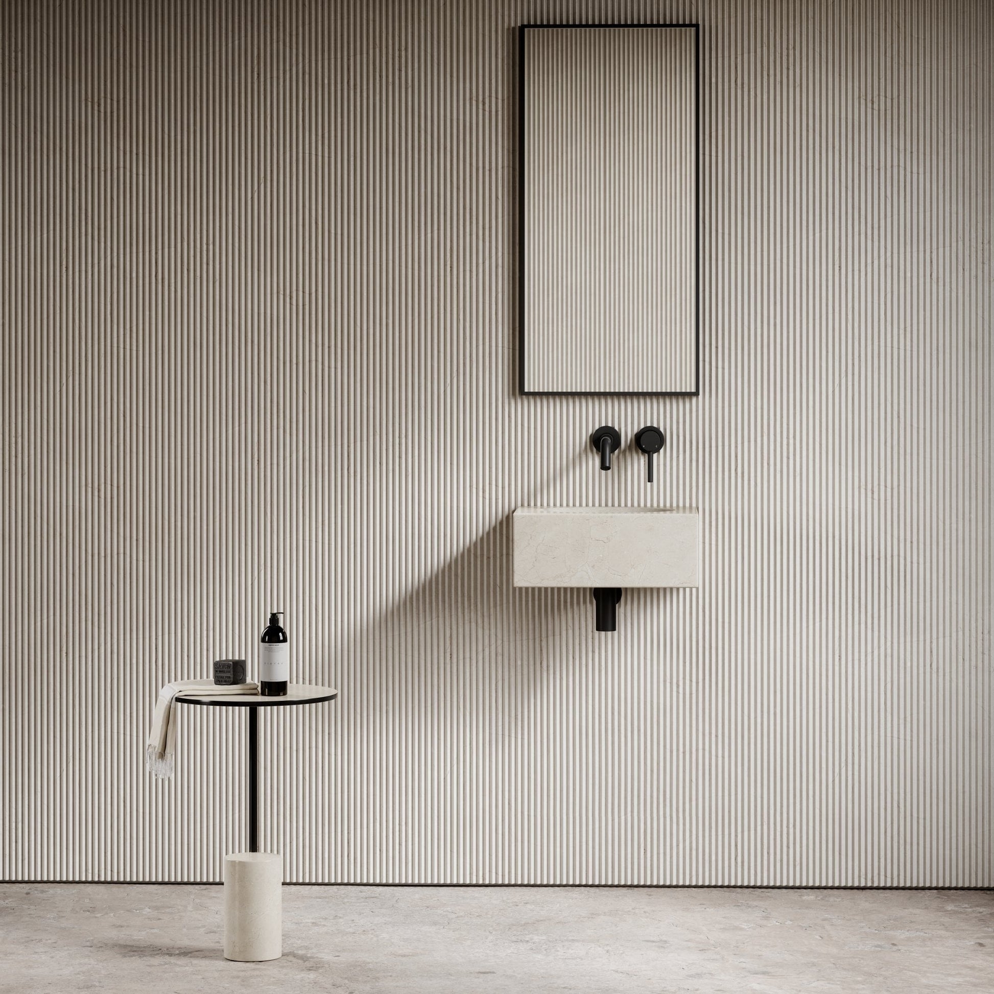 Coco Crema Marfil Marble Wall Hung Basin 400mm
