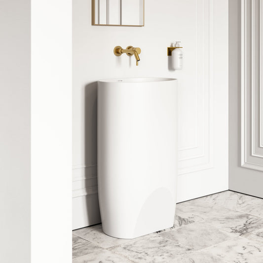 Cocoon Freestanding Stone Basin 530mm