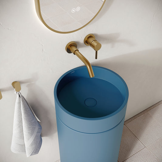 Colonna Azure Concrete Freestanding Basin 400mm