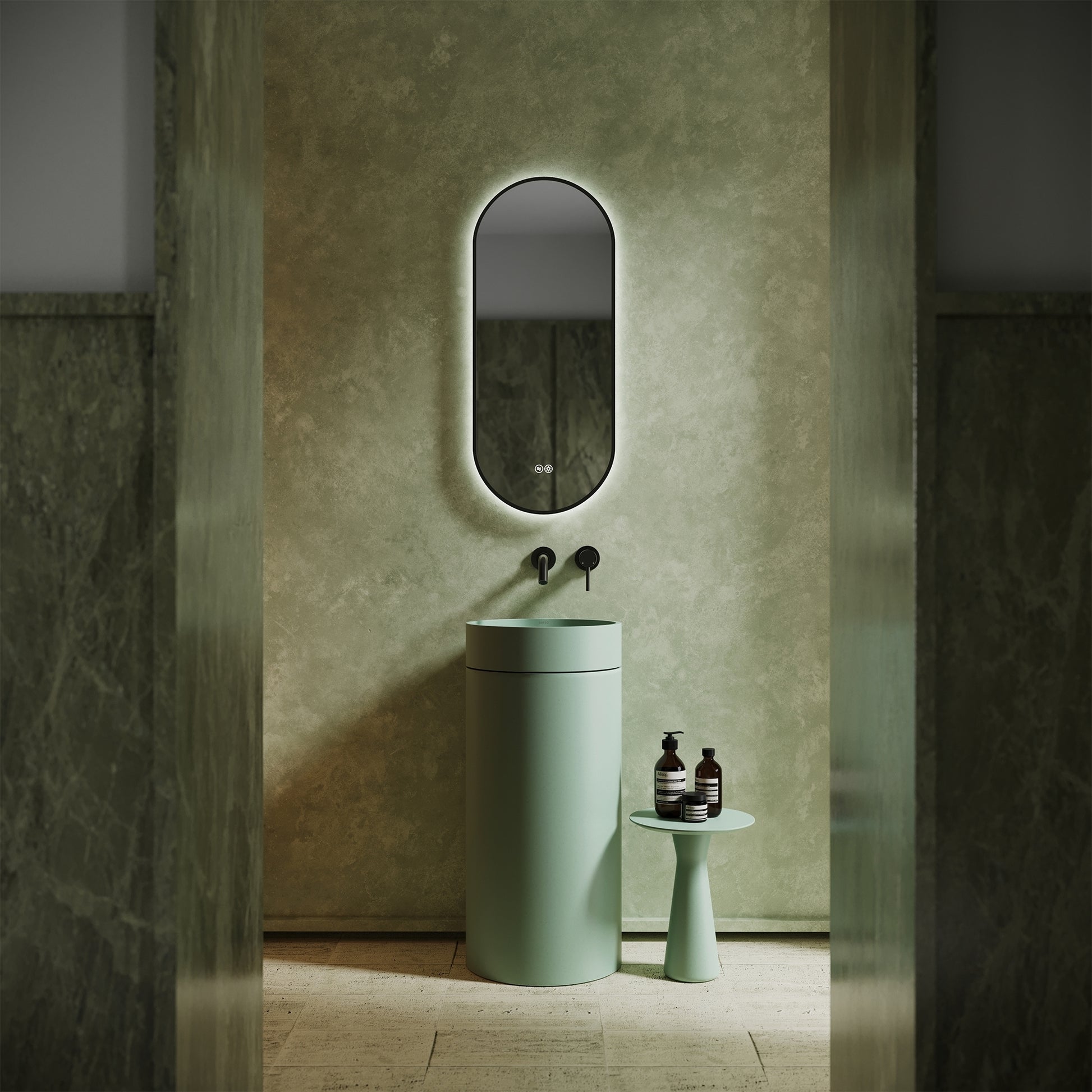 Colonna Seafoam Concrete Freestanding Basin 400mm
