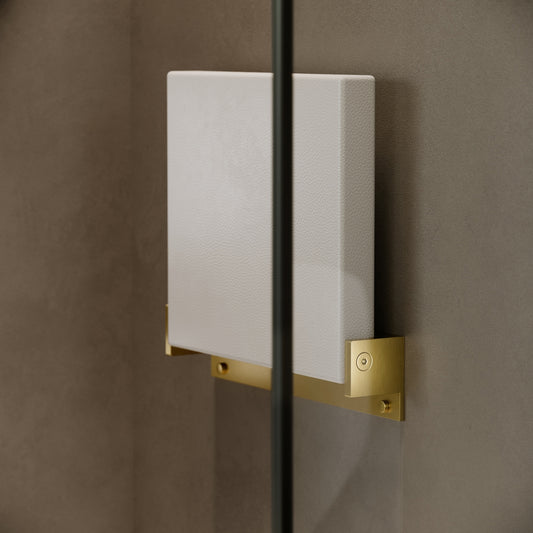 Comfort Brushed Gold Folding Shower Seat