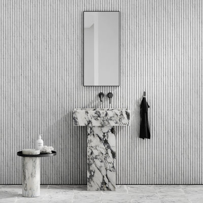 Concerto Arabescato Marble Pedestal Basin 600mm