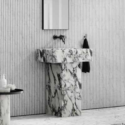 Concerto Arabescato Marble Pedestal Basin 600mm