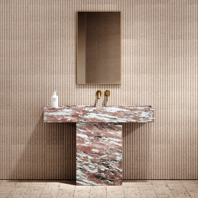 Concerto Rosa Norwegian Marble Pedestal Basin 1200mm