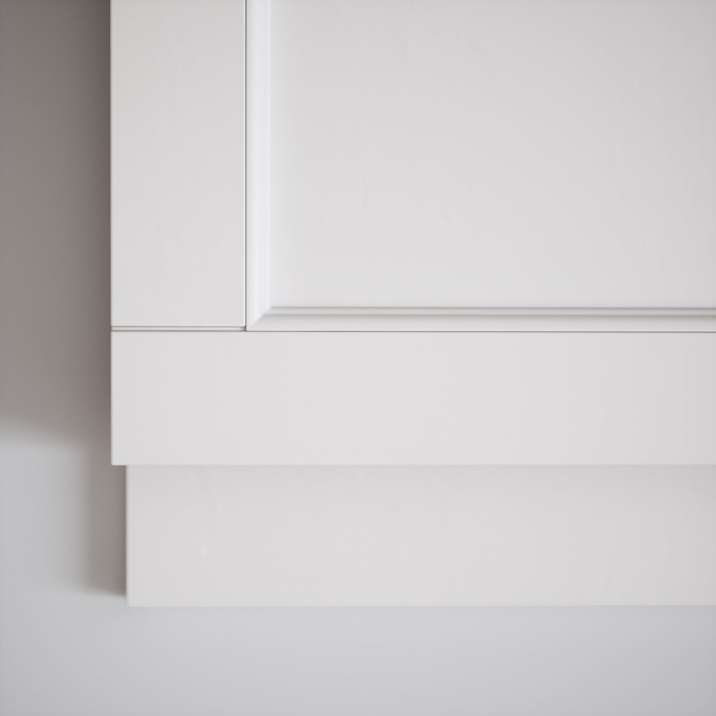Connaught Matte Cream Wooden Adjustable Bath End Panel 800mm