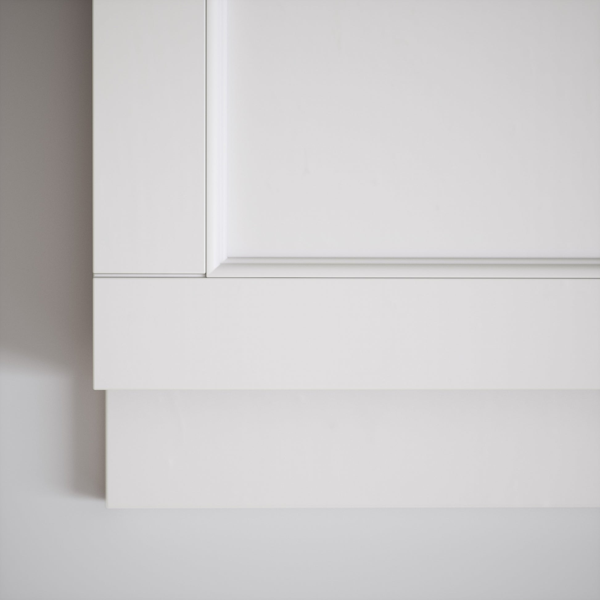 Connaught Matte Cream Wooden Adjustable Bath End Panel 800mm