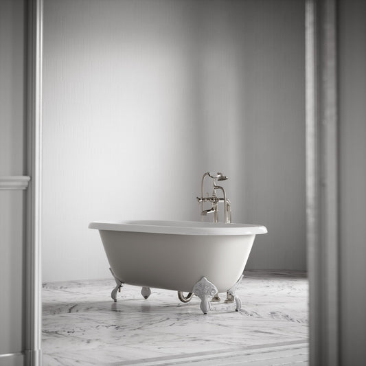 Connaught Matte Stone Freestanding Roll Top Cast Iron Bath 1675mm