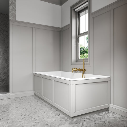 Connaught Matte Stone Wooden Adjustable Bath End Panel 800mm