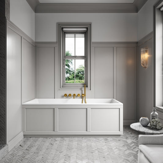 Connaught Matte Stone Wooden Adjustable Bath Front Panel 1700mm