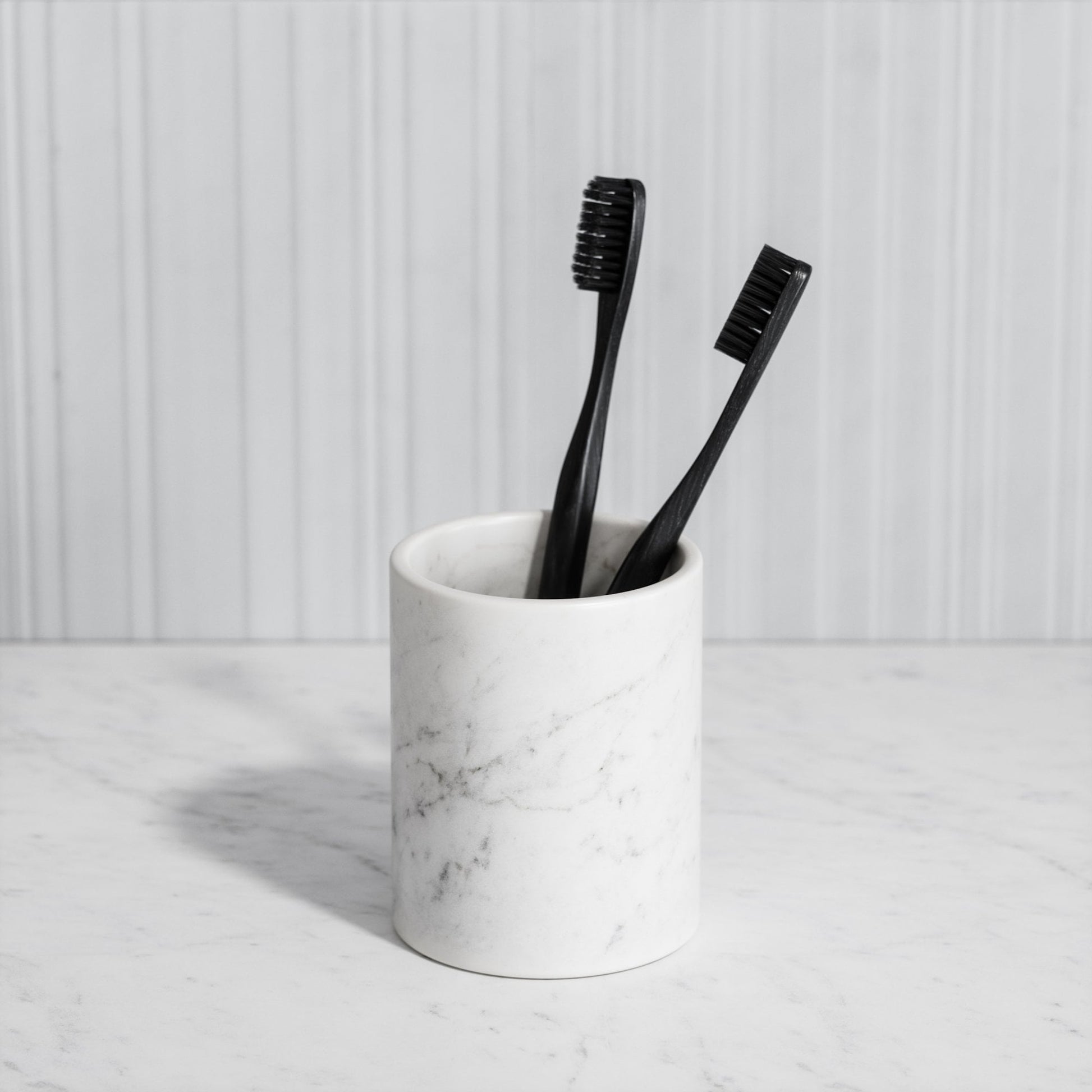 Consero Carrara Marble Bathroom Tumbler