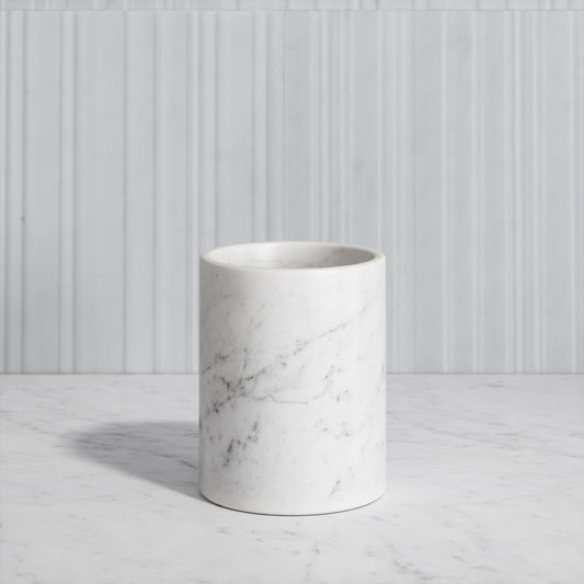 Consero Carrara Marble Bathroom Tumbler