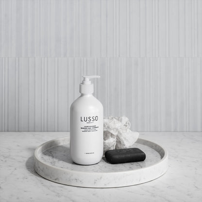 Consero Carrara Marble Large Round Tray