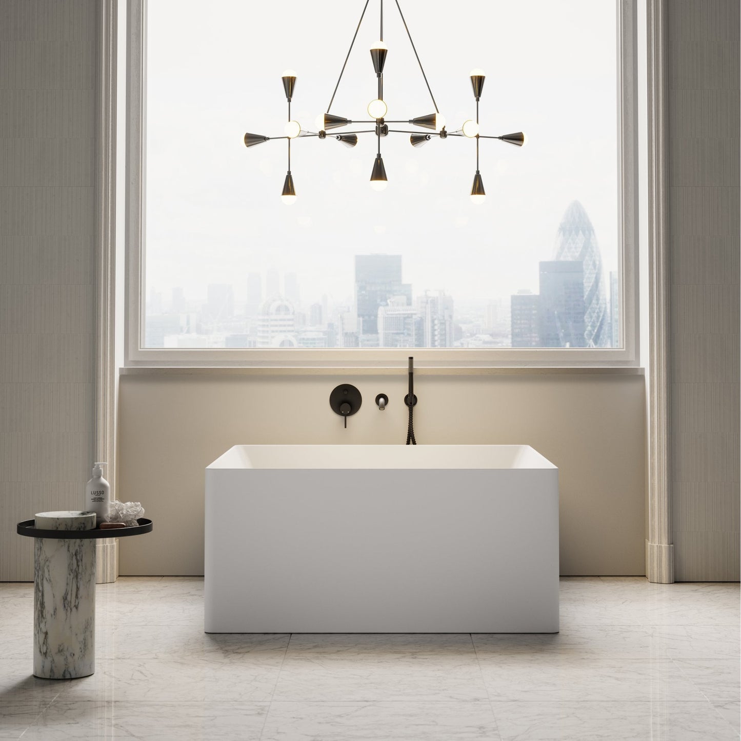 Consero Freestanding Square Stone Bath 1200mm