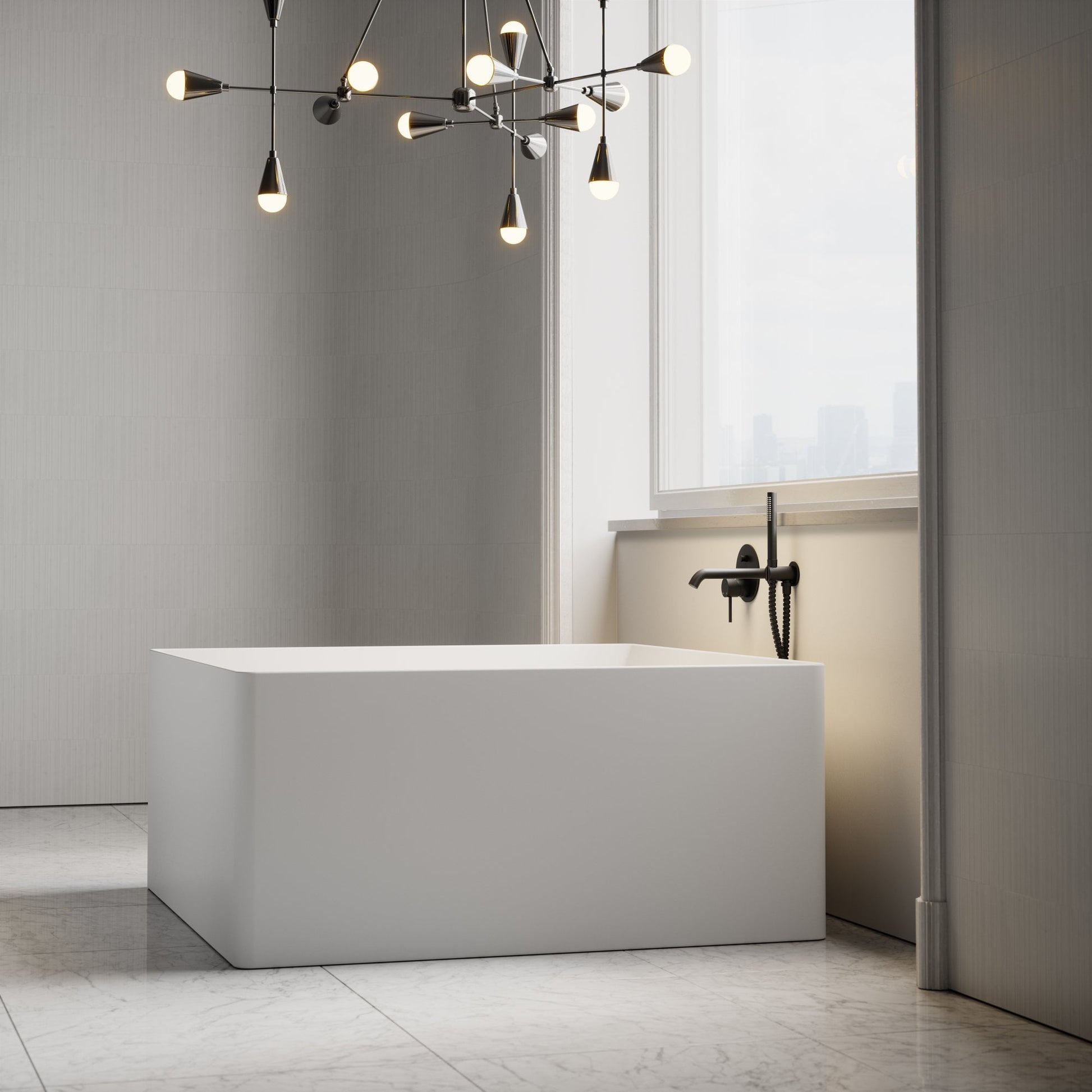 Consero Freestanding Square Stone Bath 1200mm