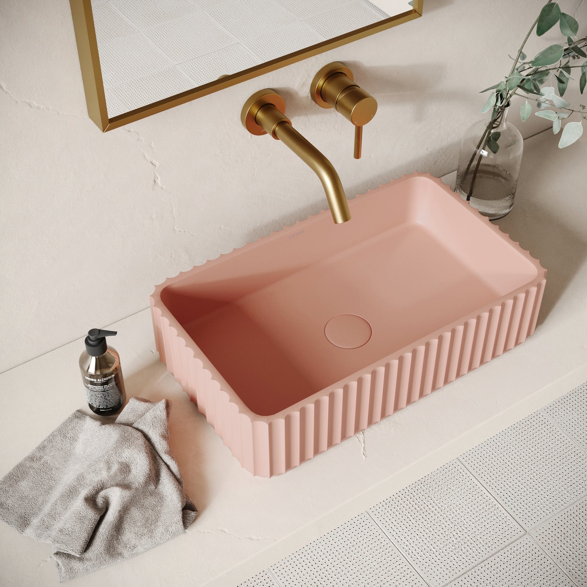 Costolato Blush Concrete Countertop Basin 500mm