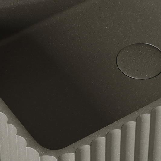 Costolato Oyster Concrete Countertop Basin 500mm