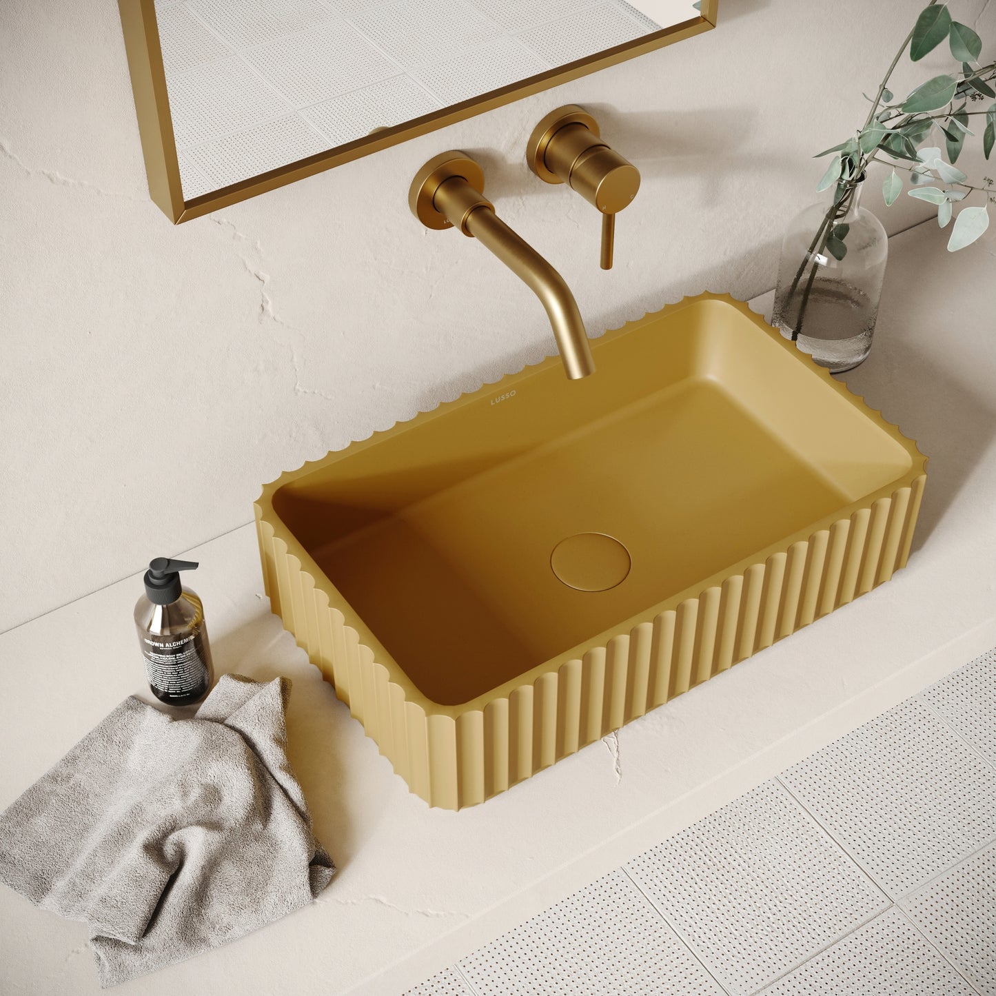 Costolato Saffron Concrete Countertop Basin 500mm