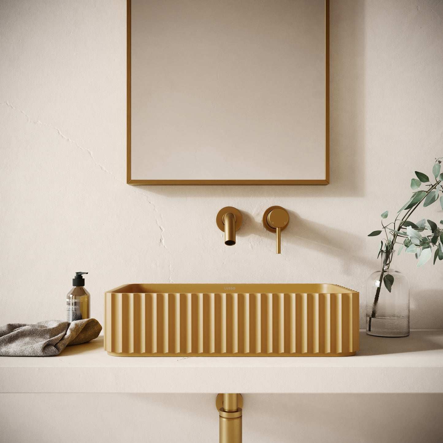 Costolato Saffron Concrete Countertop Basin 500mm