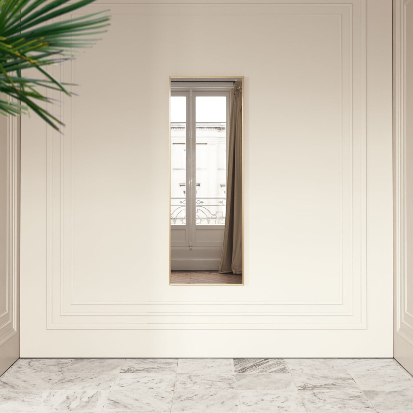 Couture Large Brushed Gold Mirror 1400mm