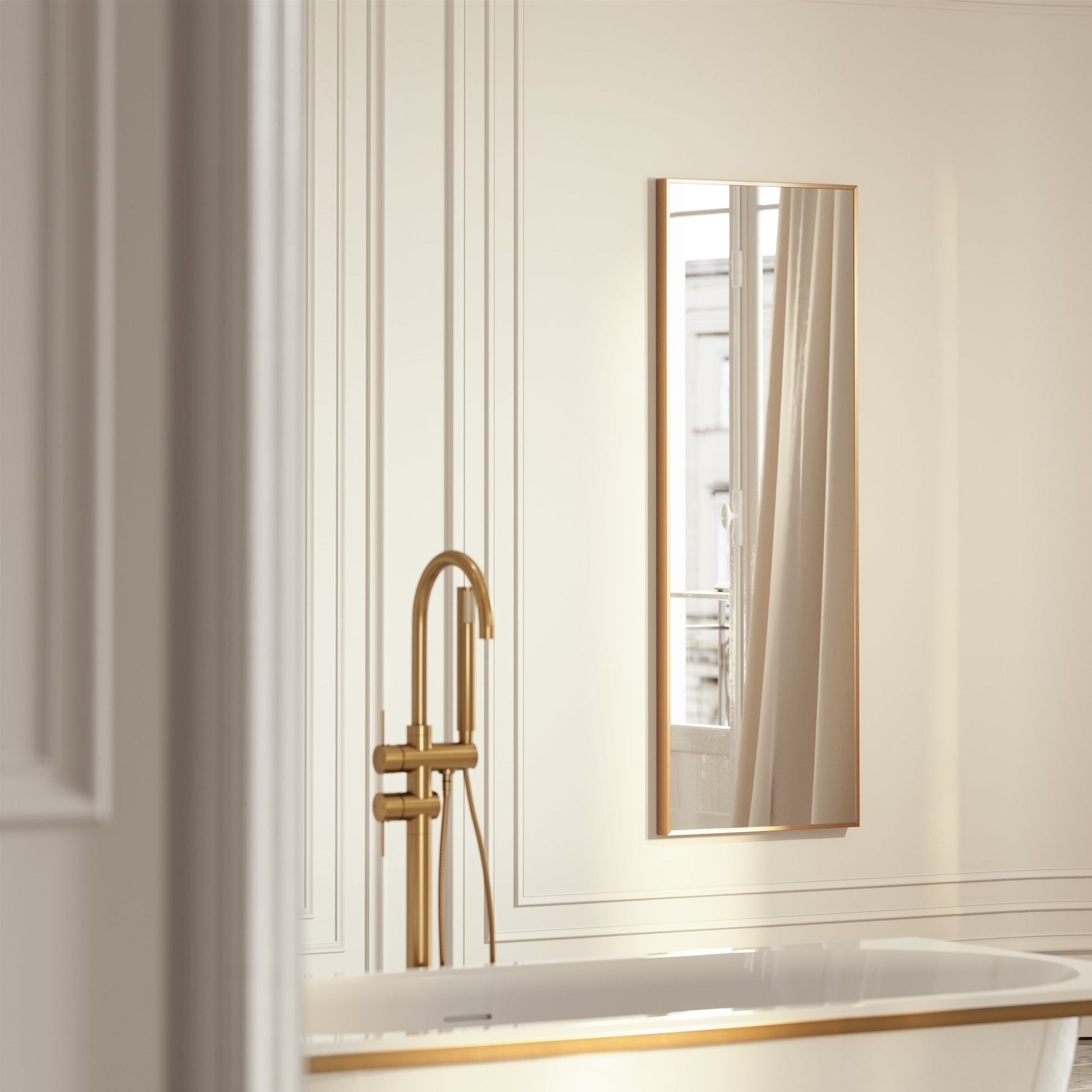 Couture Large Brushed Gold Mirror 1400mm