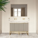 Couture Matte Velvet Beige Floorstanding Vanity Unit 1200mm