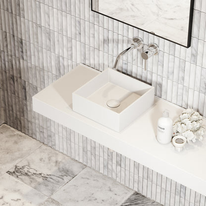 Cube Petite Square Countertop Stone Basin 300mm