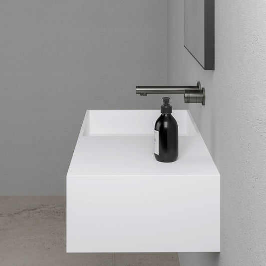 Cubix Wall Hung Stone Basin 800mm