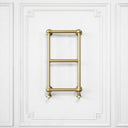 Curzon Wall Mounted 3-bar Traditional Heated Towel Warmer Radiator Brushed Gold