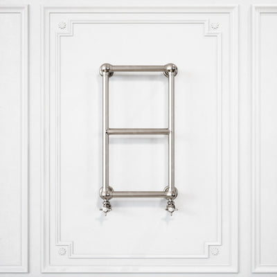 Curzon Wall Mounted 3-bar Traditional Heated Towel Warmer Radiator Polished Nickel