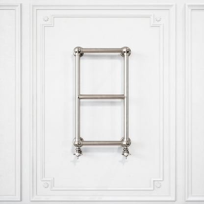Curzon Wall Mounted 3-bar Traditional Heated Towel Warmer Radiator Polished Nickel