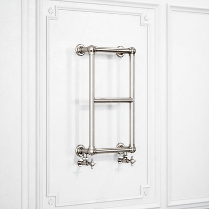 Curzon Wall Mounted 3-bar Traditional Heated Towel Warmer Radiator Polished Nickel