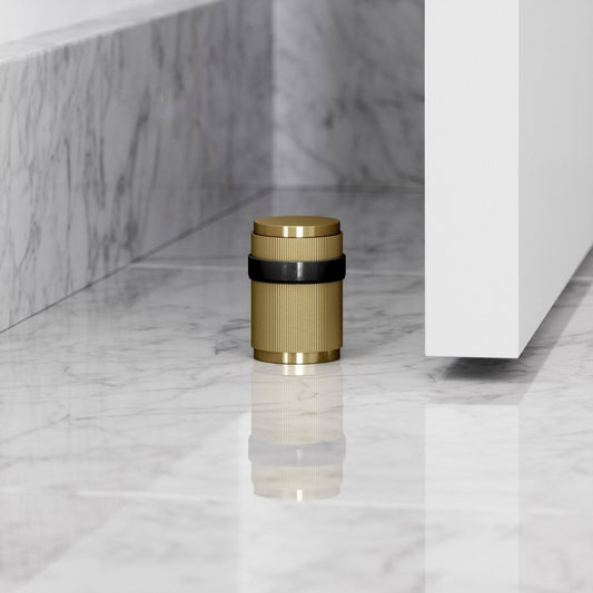 Dali Fluted Brushed Gold Door Stop