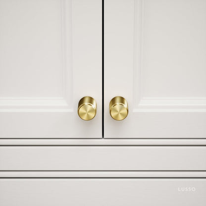 Dali Fluted Brushed Gold Furniture Knobs