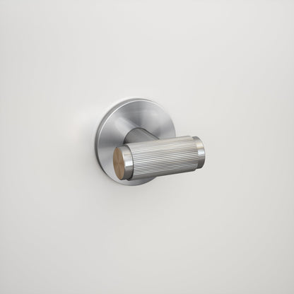 Dali Fluted Brushed Stainless Bathroom WC Door Handle Latch and Hinge Bundle