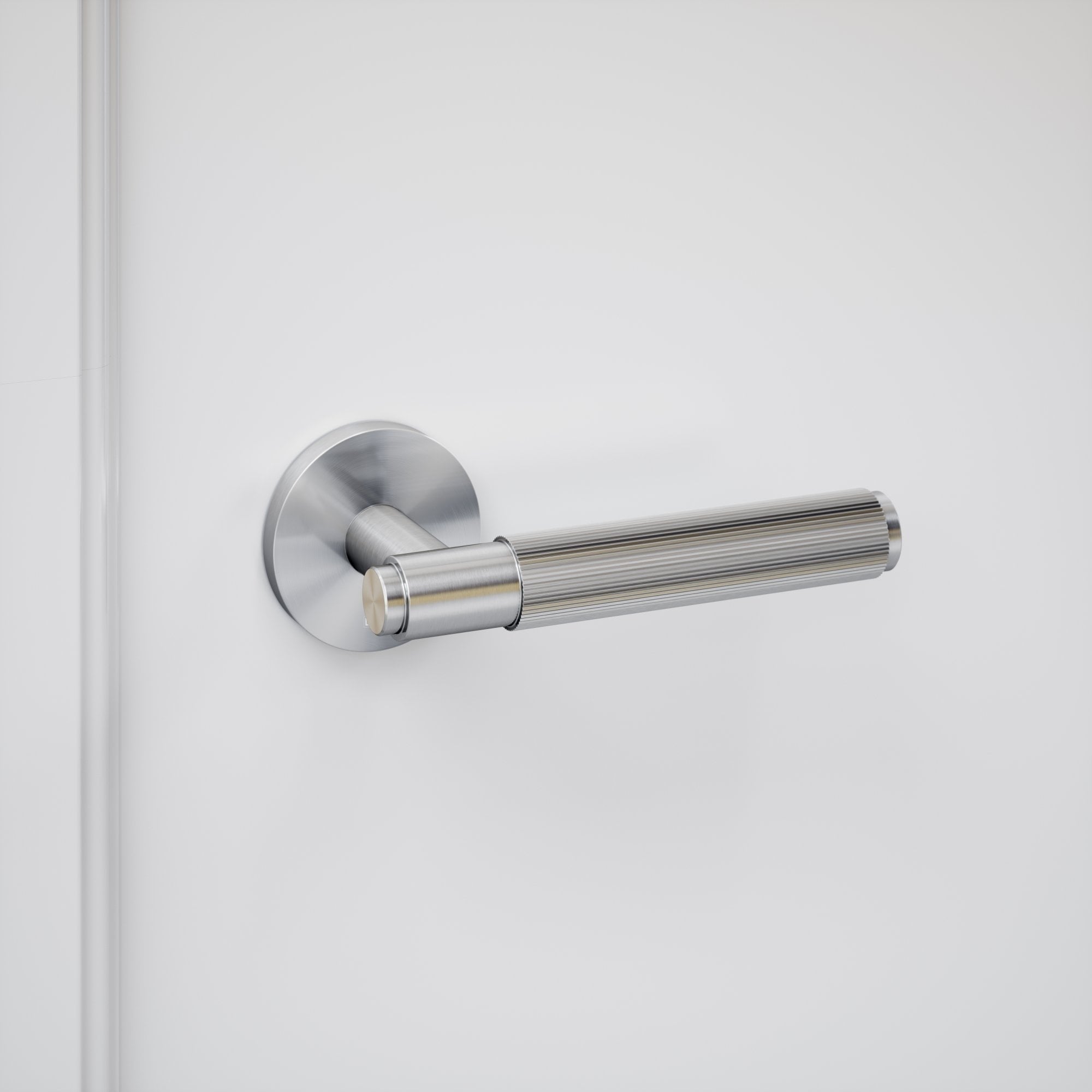 Wc Handle Set Dali Fluted Brushed Stainless WC Handle Latch/Hinge Set - LUSSO