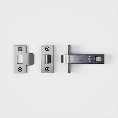 Dali Fluted Brushed Stainless Bathroom WC Door Handle Latch and Hinge Bundle