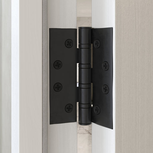 Dali Fluted Matte Black Door Handle and Hinge Bundle