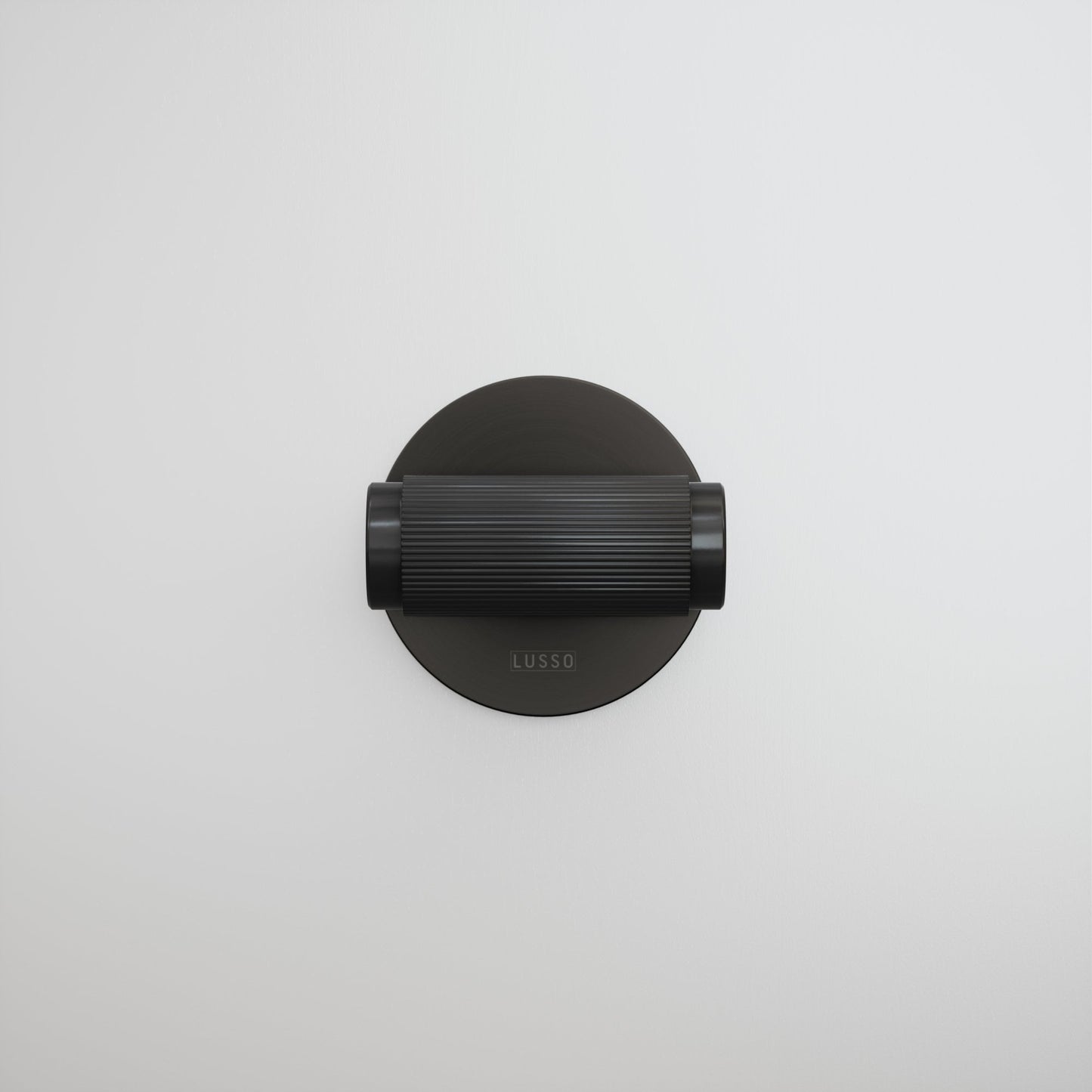 Dali Fluted Matte Black Bathroom WC Thumbturn Set with Latch