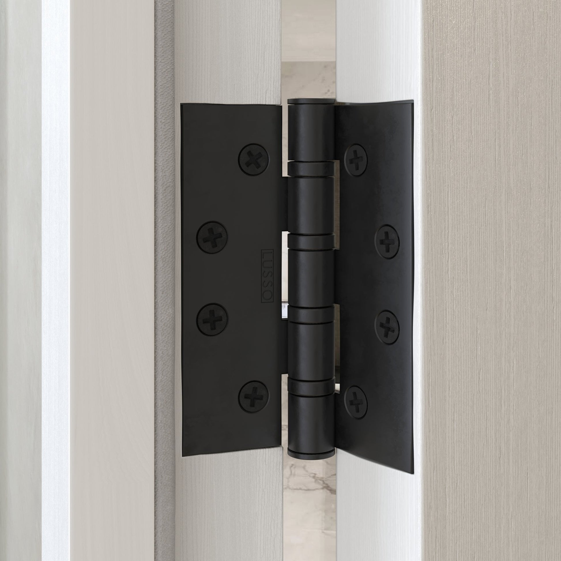 Dali Fluted Matte Black Door Handle and Hinge Bundle