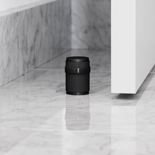 Dali Fluted Matte Black Door Stop