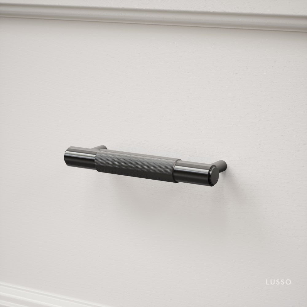 Dali Fluted Matte Black Pull Bar 150mm
